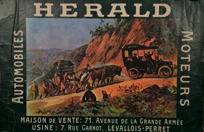 null Herald - Automobiles - Moteurs Affiche publicitaire Imprimerie Champenois -...