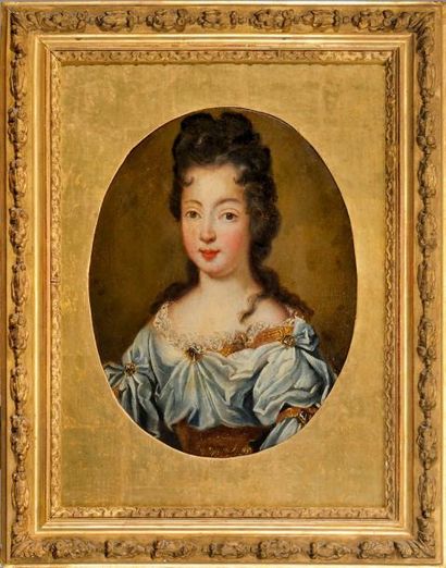 Ecole Française du XVIIIème siècle Portrait présumé de Marie-Louise Elisabeth d'Orléans,...