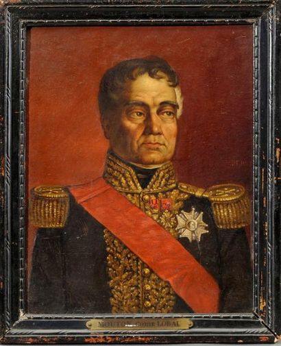 ECOLE FRANCAISE DU XIXème siècle Portrait de Général Huile sur toile 27,5 x 22 c...