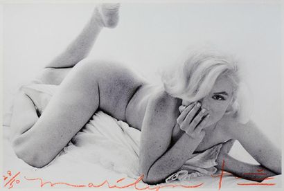 Bert STERN (1929-2013) "Marilyn baby nude" pour Vogue, the last Sitting Tirage postérieur...
