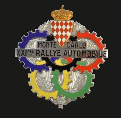 null Badge du XXIème Rallye Automobile Monte - Carlo 1951 H.: 10 cm - L.: 9 cm couronne...