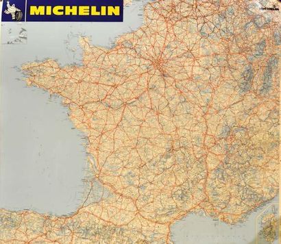 null Carte de France Murale MICHELIN 98 x 111 cm - Plastifi ée, accident en bord...