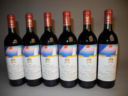 null 6 B CHÂTEAU MOUTON ROTHSCHILD (1 B.G; e.l.s; belles) GCC1 Pauillac 1984