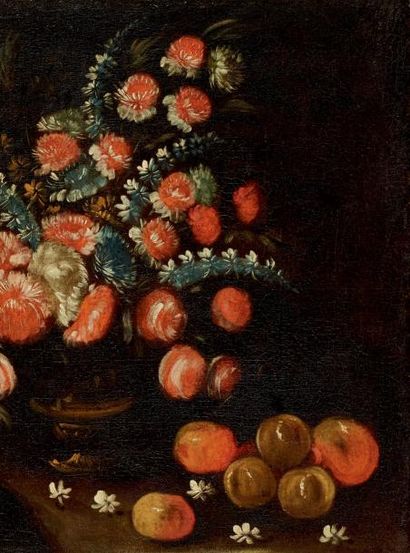 Ecole italienne du XVIIIème siècle, suiveur d'Elisabetta MARCHIONI Bouquets de fleurs...