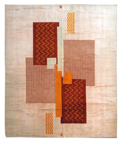 IVAN DA SILVA BRUHNS (1881-1980) Ateliers de Savigny Rare et important tapis rectangulaire...