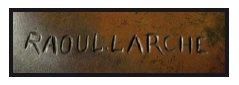Raoul LARCHE (1860-1912) «La métamorphose» Pichet en bronze à patine nuancée brune...