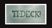 Théodore DECK (1823-1891) Important plat circulaire creux sur talon à bordure légèrement...