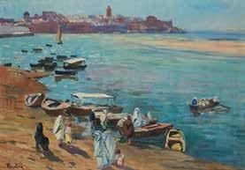 Henri Jean PONTOY (1888-1968) Bord de mer au Maroc Huile sur toile, signée en bas...