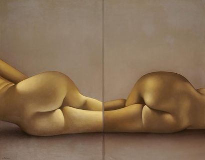 Georges ROHNER (1913-2000) Femmes Huile sur toile, signée en bas à gache 115 x 146...