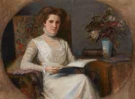 Marguerite DUBOIS (né en 1883) La lecture, 1909 Pastel, signé et daté en bas à droite...