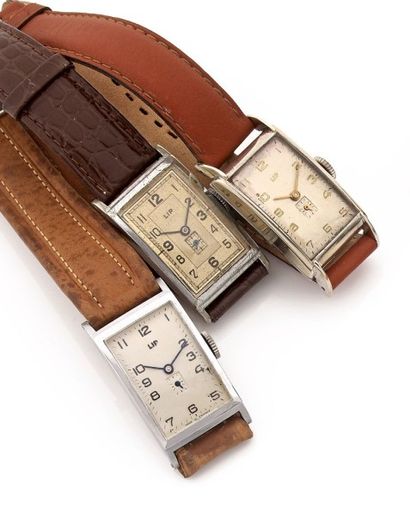 LIP Vers 1940 Lot de 3 montres T18