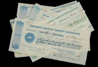 null 7 Lettres de change Hongkong & Shanghai Banking Corporation, 1878-79, émises...