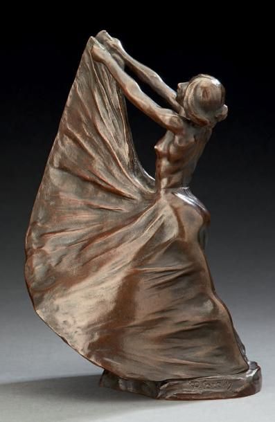 Rupert CARABIN (1862-1932) Rare suite des six bronzes à patine brune représentant...
