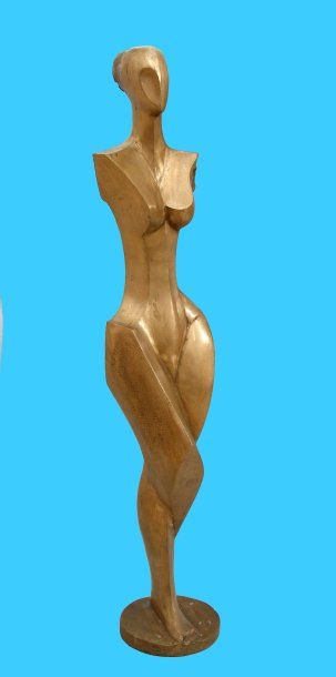 BRUN Pierre Toccata Sculpture bronze poli H 101 cm Tirage EA 2/4 Fondeur FIGINI