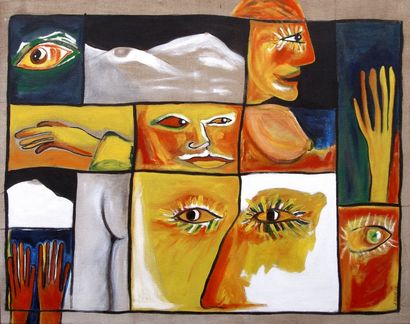 BOCAZ Gustavo Femme 2 Huile sur toile SBD, 81 x 100 cm