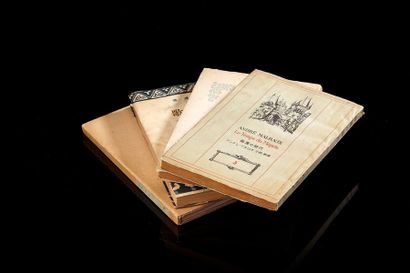 JAPON Quatre petits livres en japonais dont Romain Rolland, Malraux et Kawabata