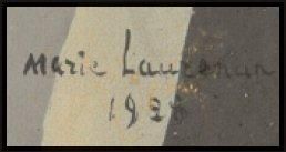 Marie LAURENCIN (1883-1956) Pochoir couleur. Signé et daté «Marie Laurencin 1928»....