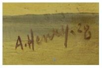 A.HENRY (XXème) «Nature morte à la carafe» Huile sur toile. Signée et datée en bas...