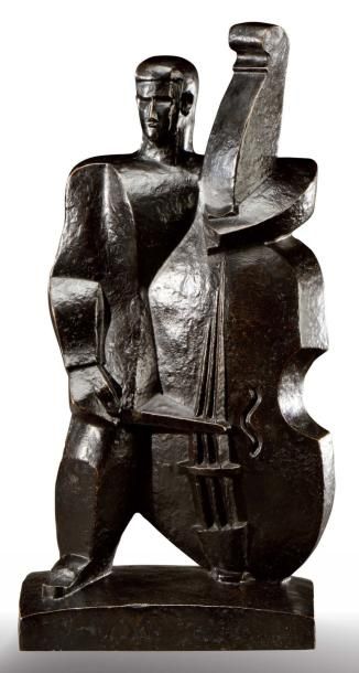 Pablo CURATELLA MANES (1891-1962) Rare sculpture en bronze à patine brune figurant...