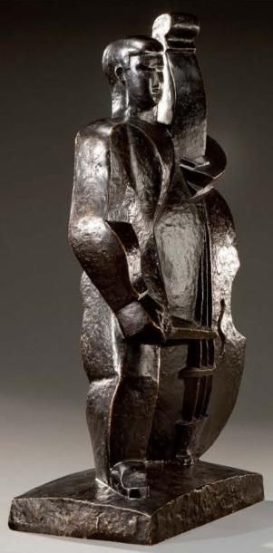 Pablo CURATELLA MANES (1891-1962) Rare sculpture en bronze à patine brune figurant...