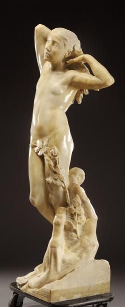Edmondo FURLAN vers 1900 La naissance de Vénus Sculpture en marbre. Signature sur...