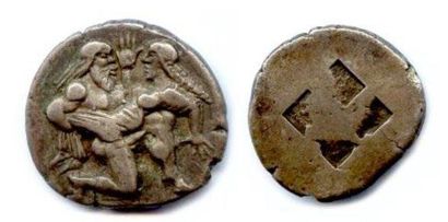 null Ile de Thrace - Thasos (525-463) Statère d'argent (Satyre enlevant une nymple)....