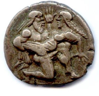 null Ile de Thrace - Thasos (525-463) Statère d'argent (Satyre enlevant une nymple)....