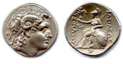 null Royaume de Thrace - Lysimaque (305-281) Tétradrachme d'argent (monogramme et...