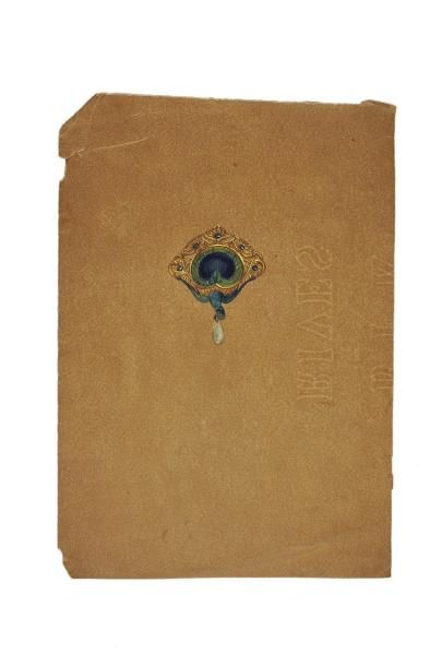 RENE LALIQUE (1860-1945) Dessin préparatoire pour un pendentif, gouache et encre...