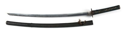 JAPON Katana lame shinogi zukuri, fumbari, long: 64, 6 cm; ligne de trempe: gunome...