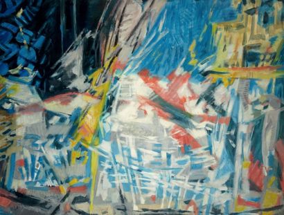 Jean BERTHOLLE(1909-1996) Printemps, 1963 Huile sur toile, signée et datée en bas...