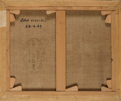 ZAO WOU-KI(1920-2013) 27.4.69
Huile sur toile, signée en bas à droite, contresignée...