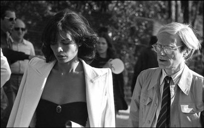 Patrick SICCOLI(né en 1955) Andy Warhol et Bianca Jagger, Paris 1977 Tirage argentique...