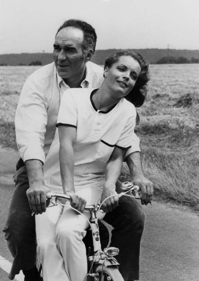 Jean Pierre FIZET(né en 1942) Romy Schneider et Michel Piccoli Tirage argentique...