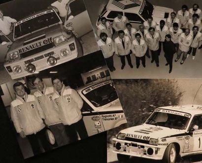 null Ensemble de 5 photographies Rallye Des Mille Pistes 1984 Renault 5 turbo 1 de...