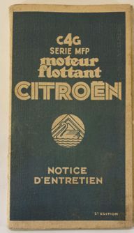 null Notice d'entretien Citroën C4G moteur flottant