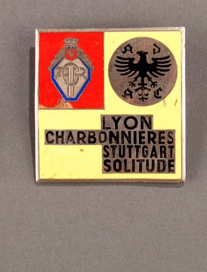 Badge rallye automobile Lyon Charbonnières...