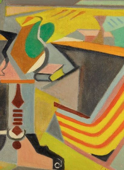 André LHOTE (1885-1962) Le Guéridon, circa 1954 Huile sur toile, signée en bas à...