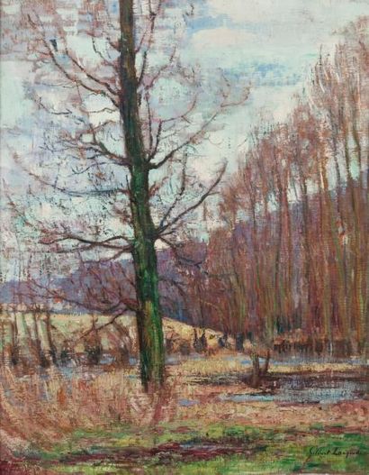 Gilbert LANQUETIN (1870-1939) Paysage d'automne Huile sur toile, signée en bas à...