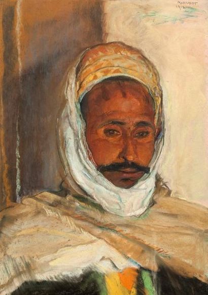 Anna MORSTADT (1874-1946) Portrait d'un marocain Pastel, signé et daté 1913 en haut...