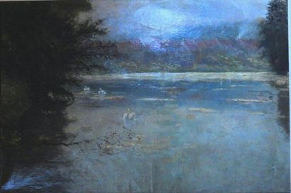 Attribué à Paul LEDUC (1876-1943) Paysage Huile sur toile, signée en bas à gauche...