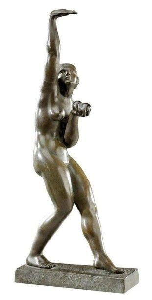 GEORGE CHAUVEL (1886-1962) Epreuve en bronze à patine brune. Signé sur la terrasse...