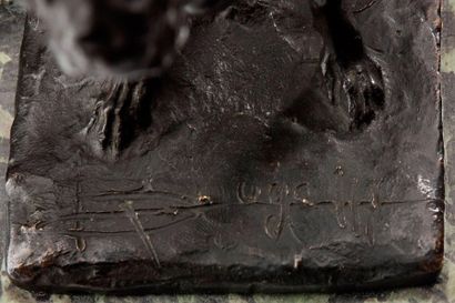 Rembrandt BUGATTI (1884-1916) Bouledogue français Bronze, signé, numéroté 38 et marqué...