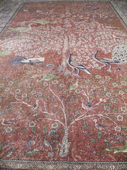 null SIVAS - Asie Mineure, Turquie Original tapis à champ vieux rose saumoné à décor...
