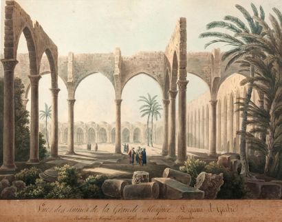 Louis-François CASSAS (1756-1827) Vue des ruines de la grande mosquée Dgiami El Garbie...