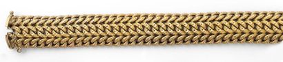 null Bracelet articulé en or jaune 18k Poids: 25,2 gr