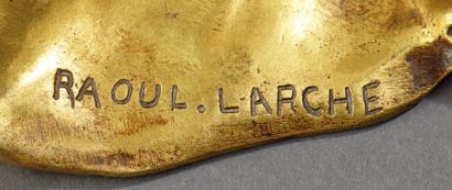 Raoul LARCHE (1860-1912) «Loïe Fuller» Exceptionnelle et rare sculpture formant lampe...