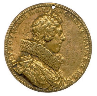 LOUIS XIII le Juste Médaille en bronze doré...
