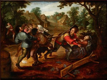 Jan Brueghel II (Anvers 1601 - id. 1678) et Abraham GOVAERTS (Anvers 1589 - id. 1626)...