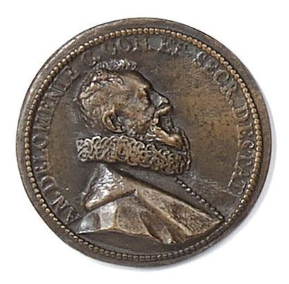 null Antoine de Lomenie (1560-1638) Médaille en bronze A/ Profil à la colerette R/...